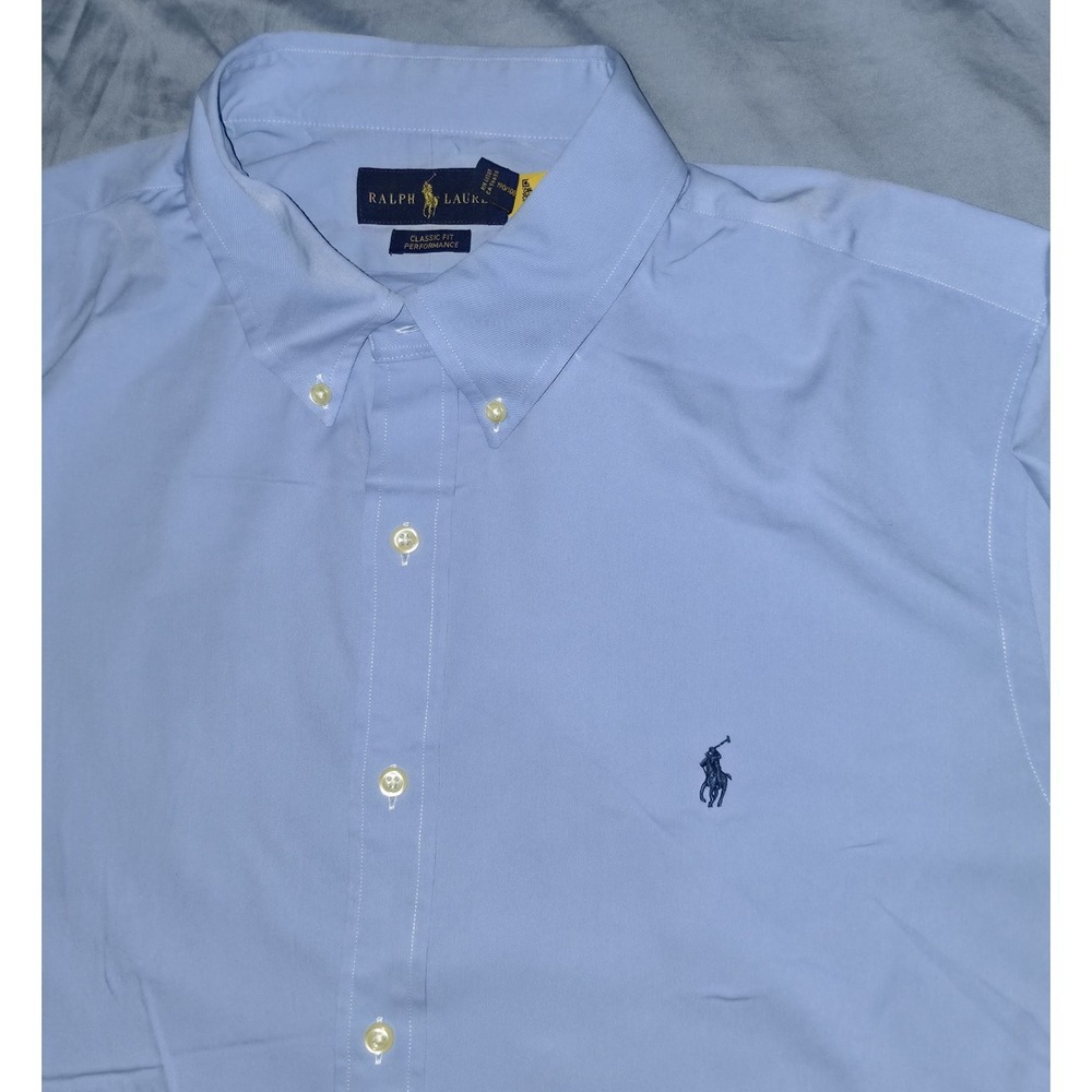 Polo Ralph Lauren Mens Classic-Fit Performance Stretch Twill Shirt Blue Sz 2XL - Picture 2 of 6